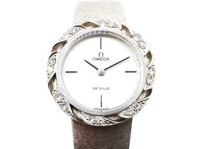 オメガ買取 750WG デビル レディースウォッチ